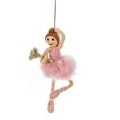 Handmade Felt Angelina the Ballerina Hanging Decoration