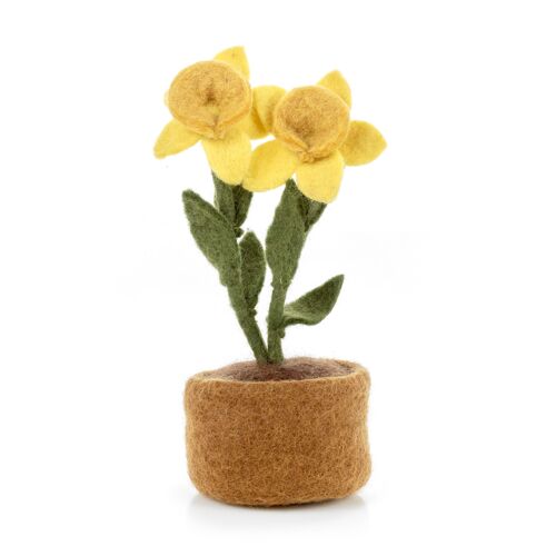 Handmade Felt Springtime Daffodils Standing Decoration