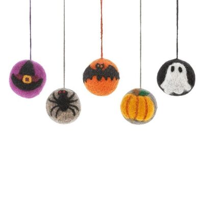 Handmade Felt Haunted Halloween Baubles Hanging Decoration