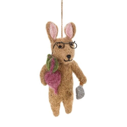 Handmade Felt Ralph the Rabbit Hanging Decoration