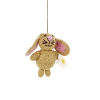 Mini lapins de Pâques en feutre fait à la main (lot de 3) décorations 9