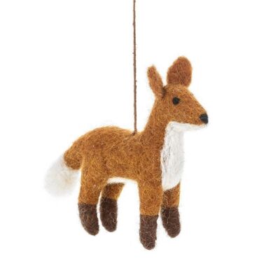 Handmade Felt Fiona the Fox Hanging Decoration