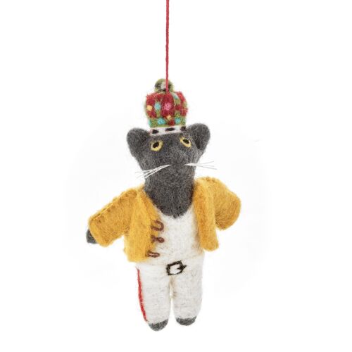 Handmade Felt Freddie Meow-cury Hanging Decoration