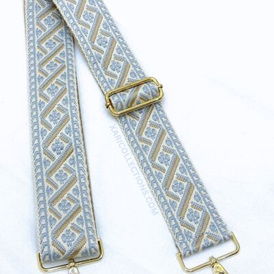 Charlotte -  Blue Bag Strap [ Gold Hardware ]