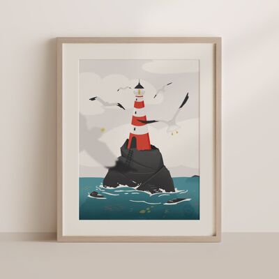 Poster per bambini - Il faro - 30x40 cm