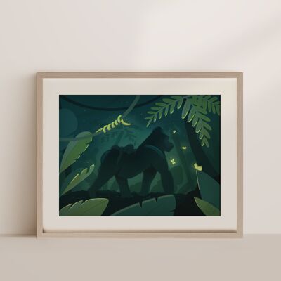 Affiche enfant - Nuit des Gorilles- 30x40cm