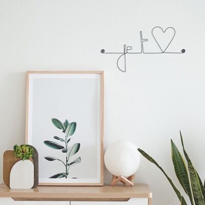 Wire Wall Decoration - Message of love: I love you - Valentine's Day - Mother's Day