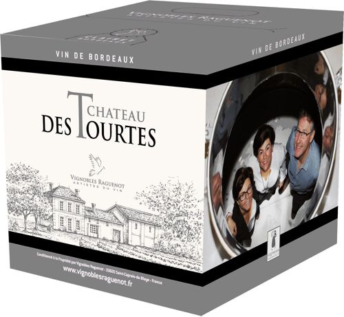 Bag in box 10 litres chateau des tourtes, cuvee classique, blaye cotes de bordeaux, rouge