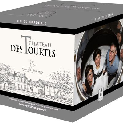 BAG IN BOX 10 LITRI CHATEAU DES TOURTES, CLASSIC CUVEE, BLAYE COTES DE BORDEAUX, ROSSO