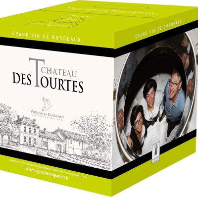 Bag in box 10 litres chateau des tourtes, cuvee classique, blaye cotes de bordeaux, blanc
