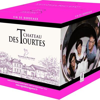 Bag in box 5 litres chateau des tourtes, rose, bordeaux rose