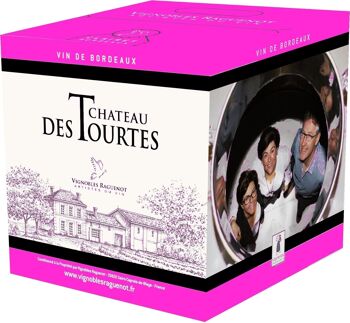 Bag in box 5 litres chateau des tourtes, rose, bordeaux rose 1