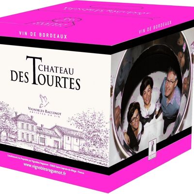Bag in box 5 litres chateau des tourtes, rose, bordeaux rose