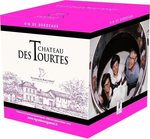 Bag in box 10 litres chateau des tourtes, rose, bordeaux rose
