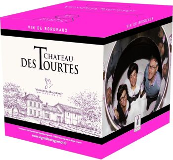 Bag in box 10 litres chateau des tourtes, rose, bordeaux rose 1