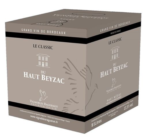 Bag in box 5 litres haut beyzac classic, aoc haut medoc