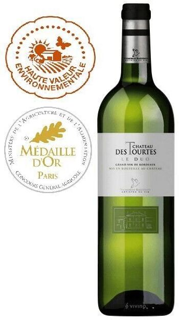 Chateau des tourtes le duo blanc, aoc bordeaux 1