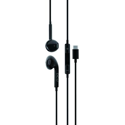 Auriculares USB TIPO C estéreo negros