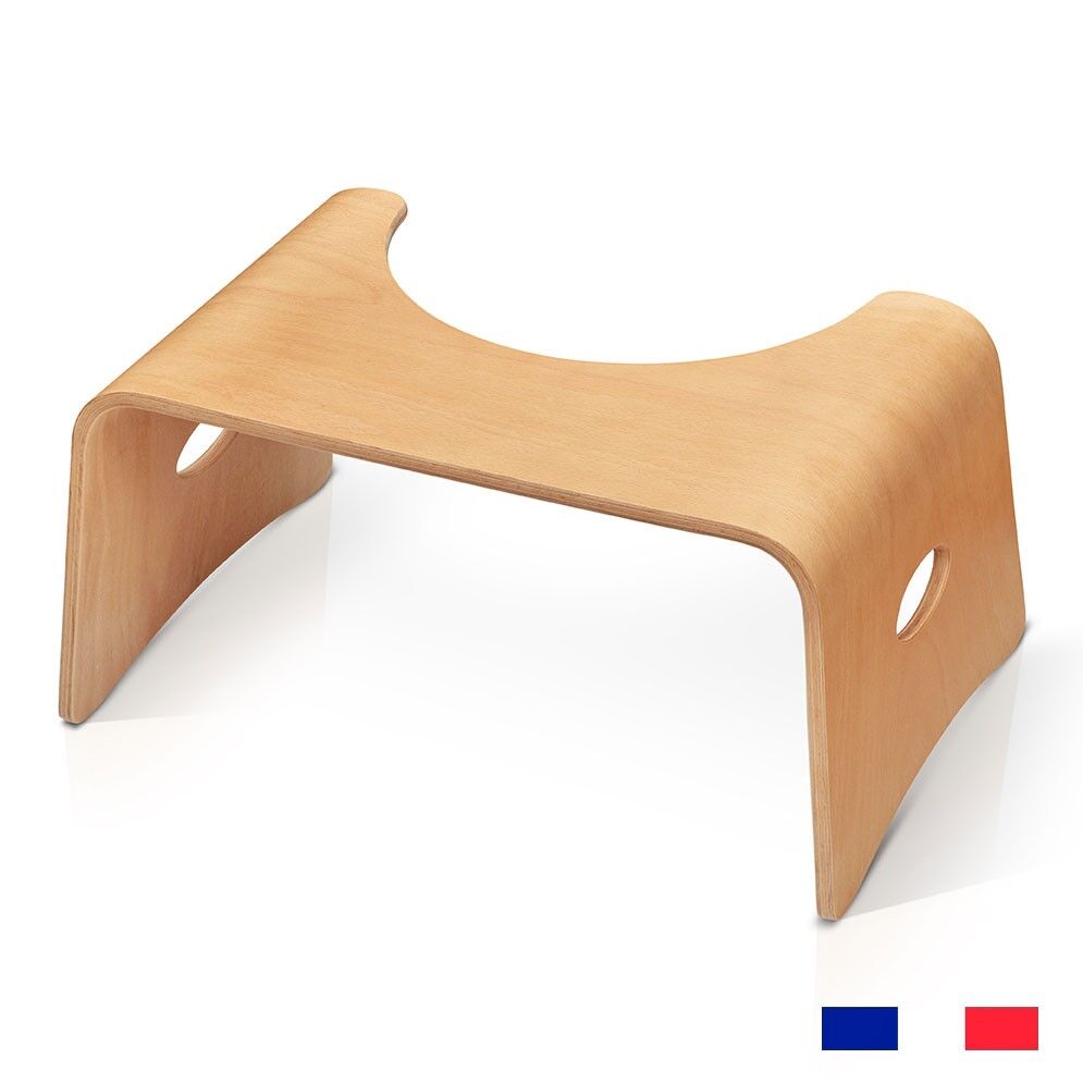Physiologischer Toilettenhocker aus lackiertem Holz