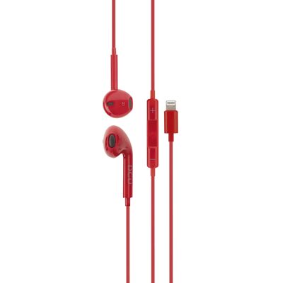 Auricolare stereo rosso per iPhone / iPad