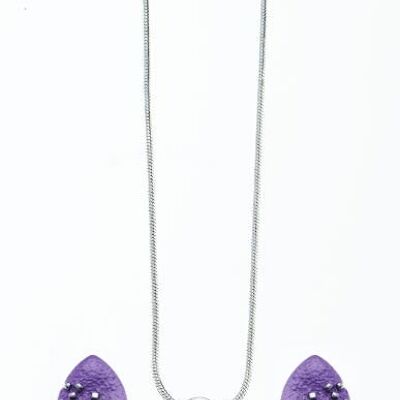 Set of rhodium-plated lavender