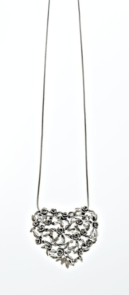 Lunga catena rodiata 80cm