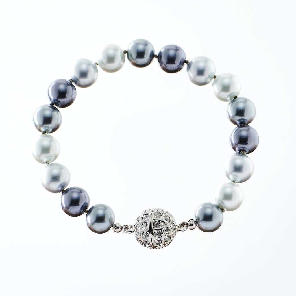 Pulsera elástica gris perla gris