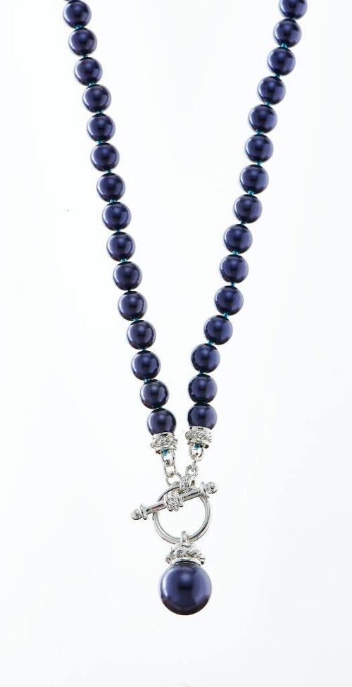 Collier   dunkel blau Perle dunkel blau