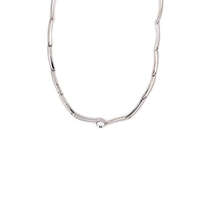 Collier plaqué rhodium