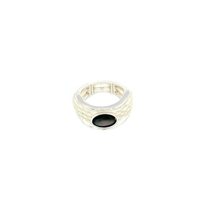 Elastic silver-plated ring