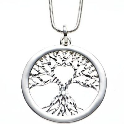 Long chain silver plated tree of life 75cm