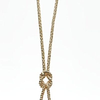 Gold-plated pearl cream necklace