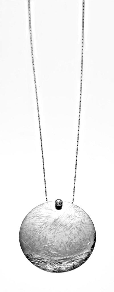 Necklace rhodium-plated silver