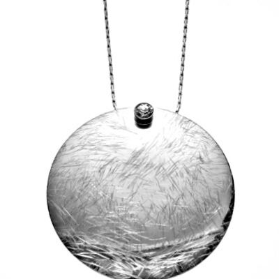 Necklace rhodium-plated silver