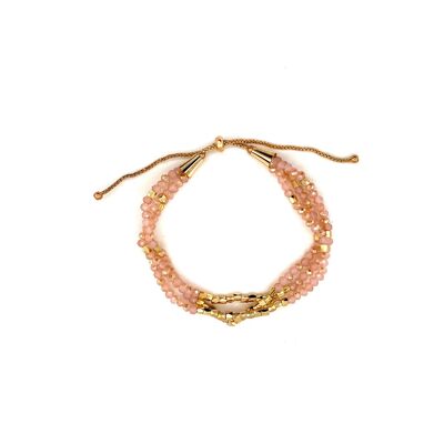 Bracelet avec fermoir coulissant vg / rose clair