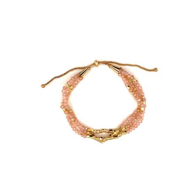 Bracelet with sliding clasp vg / light pink