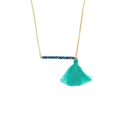 Coll. vg / blue / green / tassel 41 + 5cm long