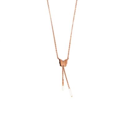 Necklace 'butterfly' rose gold