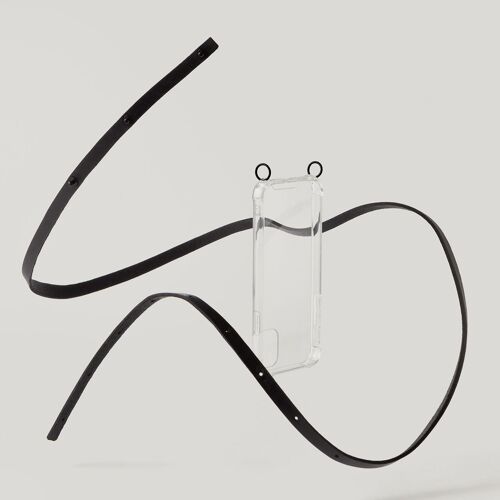 Knok custom case + cord (black leather)