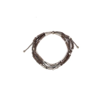 Bracelet with sliding clasp vs / gray