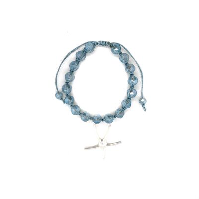 Bracelet avec fermoir coulissant vs / bleu clair