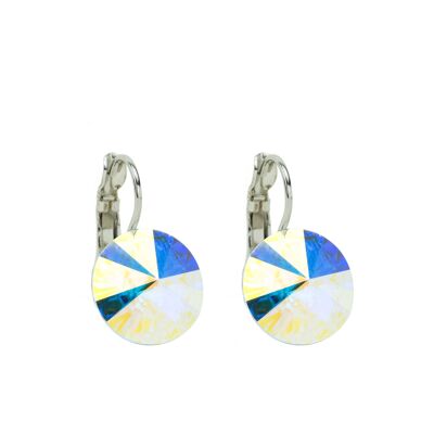 Earrings crystal stone 11mm - Crystal AB