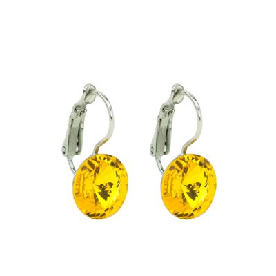 Earrings crystal stone 11mm - Sunflower