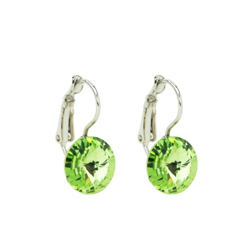 Ohrringe Kristallstein 11mm - Peridot