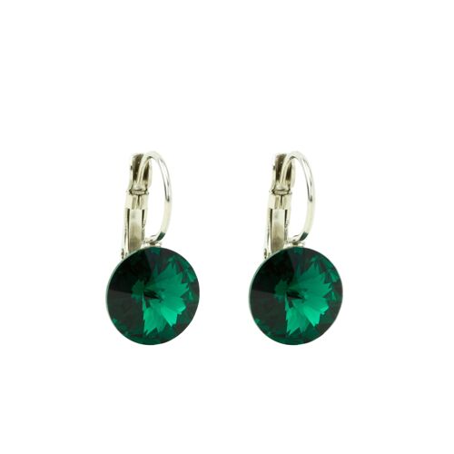 Ohrringe Kristallstein 11mm - Emerald