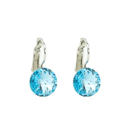 Pendientes piedra cristal 11mm - Aqua