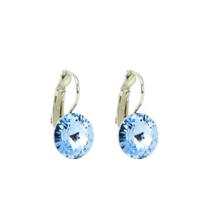 Earrings Crystal Stone 11mm - Light Sapphire