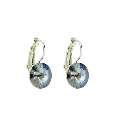 Earrings crystal stone 11mm - Crystal Blue Shade