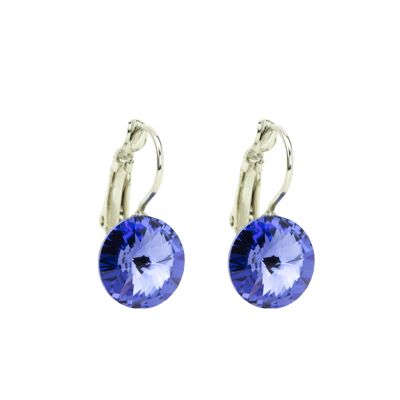 Boucles d'oreilles pierre cristal 11mm - tanzanite