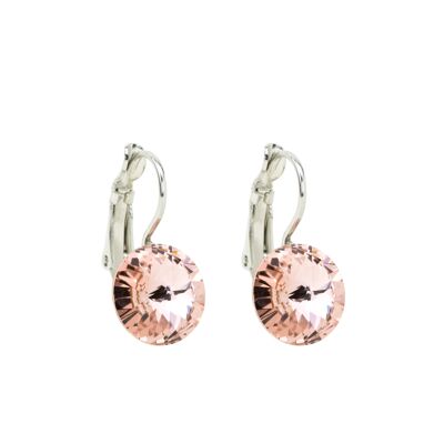 Pendientes piedra cristal 11mm - Vintage Rose